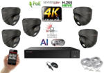 Monitorrs Security - AI Hybrid Light IP kamerarendszer 5 kamerával 8 Mpix GD - 6482k5
