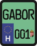  Rendszám matrica rollerre (GABOR-001)