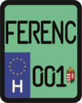  Rendszám matrica rollerre (FERENC-001)