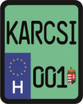  Rendszám matrica rollerre (KARCSI-001)