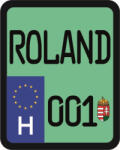  Rendszám matrica rollerre (ROLAND-001)