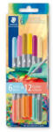 STAEDTLER Filctoll készlet, 1/3 mm, kétvégű, kimosható, STAEDTLER® "3280", Multiverzum 2, 6 különböző szín (3280C6E2-2) - bestoffice