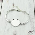  Ezüst színű karkötő alap (belső: 20mm)