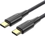  KÁBEL Nylon USB-C -> USB-C 2.0, (3A, fekete), Vention 1m (TAUBF)