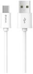 DEVIA adatkábel (usb - type-c, 10w, gyorstöltő, 100cm) fehér (EC082_W)