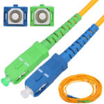 Extralink SC/APC-SC/UPC | Patchcord | Single mode, Simplex, G652D, 3mm, 0.5m (EX_16392)