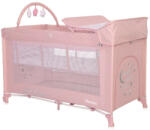 Lorelli Noemi 2 Plus multifunkciós utazóágy - Mellow Rose Star - pepita