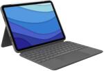 Logitech Combo Touch UK - безжична клавиатура с тракпад и отделящ се кейс с поставка за iPad Pro 11 M2 (2022), iPad Pro 11 M1 (2021), iPad Pro 11 (2020), iPad Pro 11 (2018) (сив)