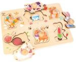 Hape Puzzle din lemn Hape International - Ferma, 13 piese (H1655) Puzzle
