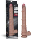 Lovetoy Dual Layered Bendable Silicone Cock XXL 16" Flesh Dildo