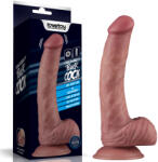 Lovetoy Vibrating Dual Density Power Cock 9" Dark Skin Vibrator
