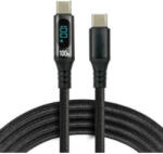 everActive USB-C PD E-Marker LCD kábel Power Delivery 3.0 5A/20V 100W 1m fekete (CBB-1PD5L)