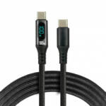 everActive USB-C PD E-Marker LCD kábel Power Delivery 3.0 5A/20V 100W 2m fekete