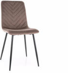 SIGNAL MEBLE Daren Velvet Bársony Étkezőszék Cappuccino Geometrikus Steppelt (SIG-DARENVCCA)