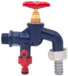 ERMETIQ Kerticsap öntöttvas, dupla kifolyóval, tömlővéggel, 3/4" festett kék (ION-RA34D ) (ION-RA34D)