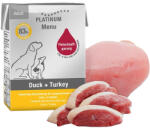 PLATINUM MENU Duck + Turkey-nedves kutyatáp felnőtt kutyának kacsa és pulyka 12x185g - vetpluspatika