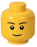 LEGO® Sárga LEGO® Boy fej alakú tárolódoboz 19 cm (LG-40311724)