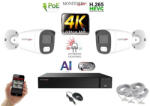 Monitorrs Security - AI Hybrid Light IP kamerarendszer 2 kamerával 8 Mpix WT - 6484k2