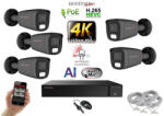 Monitorrs Security - AI Hybrid Light IP kamerarendszer 5 kamerával 8 Mpix GT - 6483k5