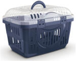 Georplast Rocket felül nyíló macskaszállító átlátszó tetővel 49x33x33cm sötét kék (GP10566A)