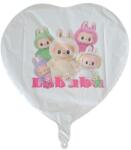 Personalizabil Balon inima alb personalizabil Labubu 45 cm - articole-petreceri - 29,99 RON