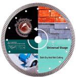 Red Mountain Disc diamantat pentru materiale de constructii Red Mountain, Turbo Segmentat presat la cald (RM74-GRDWH230) Disc de taiere