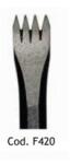 MILANI UTENSILI Dalta sculptura piatra pentru ciocan pneumatic4 dinti , 7 mm, Milani Utensili (F420AMP) Dalta