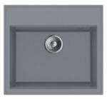 MOFÉM Zenit 1B 560x510mm (1 medence) beépíthető szürke gránit mosogató szifoncsomaggal (760012801G7)