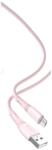 XO NB225 micro USB adatkábel (Rózsaszín) - szilikon, kétszínű kivitel
