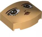 LEGO® 5787pb002c241 - LEGO közepes krémszínű nagy figura lejtő 3 x 4 x 1 1/3 méretű, oldalán lecsapott, jobbra néző Wednesday Addams arc mintával (5787pb002c241)