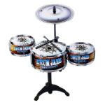  JAZZ 4 Részes Gyermek Dob Felszerelés Ütőkkel És Cintányérral