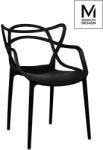 Modesto Design Modesto HILO Polipropilén Szék Fekete Modern Fonott Mintázattal (KHM-C1034-BLACK)