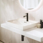 Laufen Meda porcelán mosdó csiszolt alsó felülettel 60x46 cm csaplyukkal és túlfolyóval, LCC bevonattal, fehér H8161134001041 (H8161134001041)