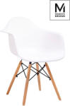 Modesto Design DAW DSW Polipropilén Fotel Fehér Bükkfa Lábakkal (KHM-C1025-WHITE)