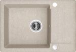 Kuchinox Celebes, 1 rekeszes gránit mosogató 650x440x185mm rövid csepegtetővel, bézs, LAV-SBL_413T (LAV-SBL_413T)