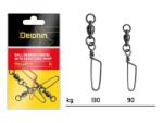 DELPHIN Forgóval ellátott coastlock kapocs / 3 db-90kg (101003578) - nextfish
