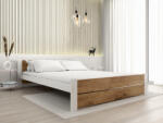  IKAROS DOUBLE ágy 120 x 200 cm, tölgy artisan/fehér Ágyrács: Léces ágyrács, Matrac: Coco Maxi 20 cm matrac
