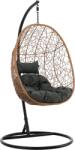 Klubfotel Függőfotel NATURAL - sötétszürke párnával, fekete vázzal