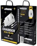 MOONX MC01 1XUSB-A 10.5W 2, 1A Hálózati töltő (+1 méter micro USB kábel), fehér