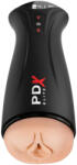 PDX Elite - szívó, rezgő maszturbátor (fekete) - szexvital