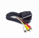 Gembird (CCV-519-001) 1.8m fekete 3RCA / SCART audio-video kábel