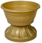  Műanyag bordás talpú tál arany D16cm M13cm (MD053)