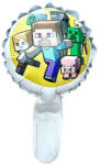 Personalizabil Balon rotund alb personalizabil Minecraft tort 12 cm