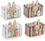 Decorer Set 4 cosulete Paste din lemn 12x8x12 cm (A51.41.52)
