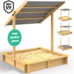 Deuba Cutie de nisip cu acoperiș - 120x120x120cm