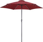Deuba Umbrelă de soare LED Florida Ø300 cm - roșu