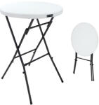 Deuba Masă de bar pliabilă Ø72 cm - albă