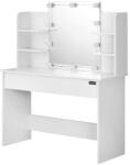 Deuba Masuta de toaleta Lucia cu iluminare LED 108x140x40 cm - alba