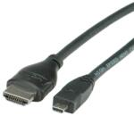 Roline HDMI Micro - HDMI Ethernet Kábel - 2 m
