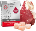 PLATINUM MENU Beef + Chicken-nedves kutyatáp felnőtt kutyának marha és csirke 12x185g - vetpluspatika